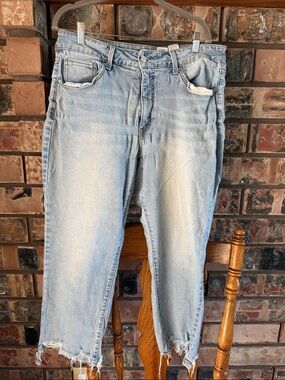 Time and Tru Light Blue Distressed Ankle Jeans